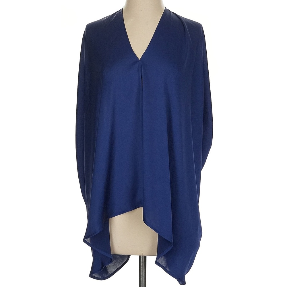 Zero + Maria Cornejo Blue Draped Top